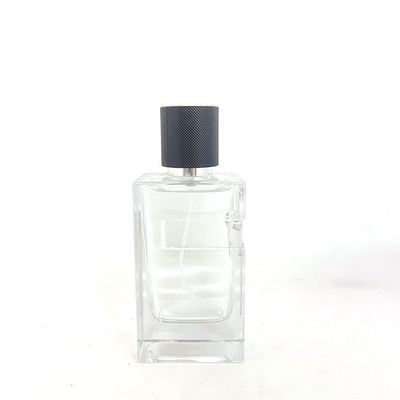 Parfüm Şişesi Cam Kare Kalın Alt Cam Şişe Üzerinde Geçmeli Sprey Parfüm Ambalajı