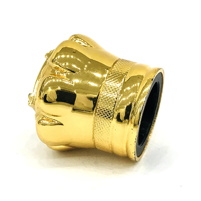 Taç Tipi Altın rengi Zamak Alüminyum Parfüm Şişesi Kapakları