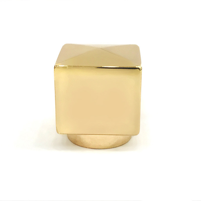 Yaratıcı Çinko Alaşım Altın Küp Şekli Metal Zamak Parfüm Şişesi Kapağı