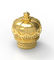 Altın Rengi Yeni Tasarım Parfüm Şişesi Kapağı Taç Şekli Zamak Malzemesi