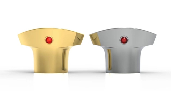 satın al Altın Metal T şeklinde lüks Zamak Parfüm Kapakları FEA 15 Parfüm Cam Şişeleri için online manufacture