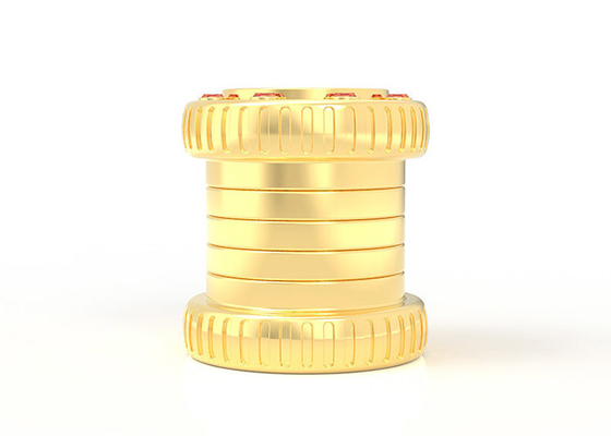 satın al Yaratıcı Silindir Tarzı Parfüm Şişesi Kapağı Lüks Zamak 15Mm Altın Metal Çinko Alaşımı online manufacture