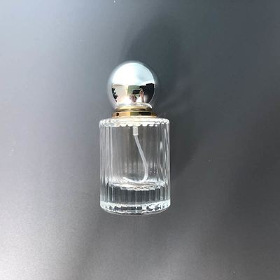 satın al 30 ML high-end parfüm şişesi yuvarlak kapaklı taşınabilir dikey çubuk cam parfüm alt şişe kozmetik sprey şişesi boş şişe online manufacture