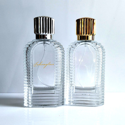 satın al Kristal Beyaz Malzemeden Yapılmış Kalın Tabanlı Yüksek Dereceli 60ml Oyma Şekilli Cam Parfüm Şişesi online manufacture