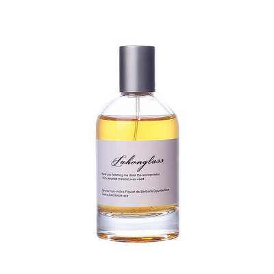 satın al Parfüm Şişesi 30ml 50ml 100ml Yuvarlak Cam Sprey Parfüm Şişesi Kadın Lüks Gümüş Kapaklı Boş Parfüm Şişesi online manufacture