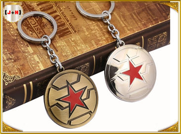 satın al Pirinç Fırçalı Custom Made Metal Kazınmış Isim Anahtarlıklar Beş Sivri Yıldız Tasarım online manufacture