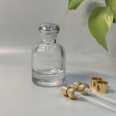 satın al Kendi kişiselleştirilmiş parfüm ambalajınız için özel Gümüş Renkli Zamak Parfüm Kapakları online manufacture