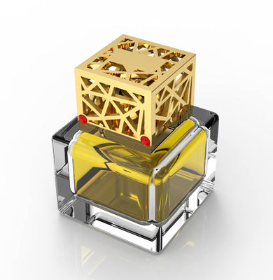 satın al Square hollowed-out perfume cap gemstone cap Golden Çevrimiçi üretim