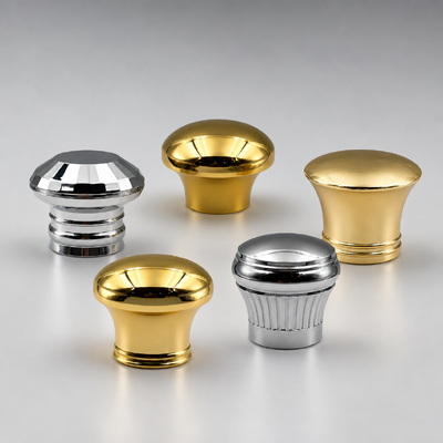 satın al Lüks Kubbe Zamac Parfüm Kapak Altın Gümüş Kapalı Dikey Çubuklu Metal Parfüm Şişesi Kapağı Fragrance Oud için Özel Logo Çevrimiçi üretim