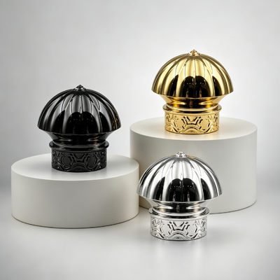 satın almak FEA15 Çinko Alaşım Parfüm Kapağı Fluted Dome With Embossed Base Electroplated Parfüm Şişesi Kapağı Özel Logo Zamac Parfüm Kapağı Çevrimiçi üretim