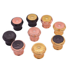 satın al Kişiselleştirilmiş Lotus Yuvarlak Zamak Parfüm Kapağı Şişeler İçin Çinko Alaşımı online manufacture
