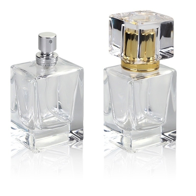 satın al Dikdörtgen Eşsiz Parfüm Cam Şişe 30ml Buzlu Şeffaf Lüks online manufacture