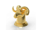 Lüks Zamak Yaratıcı Hayvan Tarzı Parfüm Şişesi Kapağı 15Mm Altın Metal Çinko Alaşımı