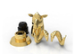 Lüks Zamak Yaratıcı Hayvan Tarzı Parfüm Şişesi Kapağı 15Mm Altın Metal Çinko Alaşımı