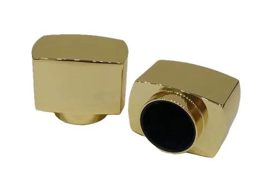 50 ml parfüm cam şişesi için çinko alaşımı dikdörtgen parfüm şişe kapağı