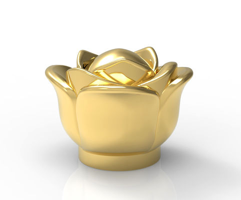 Çiçek Şekilli Özelleştirilmiş Logo Premium Parlak Kare Şeklinde Kapak Parfüm Kapağı Fea 15 için