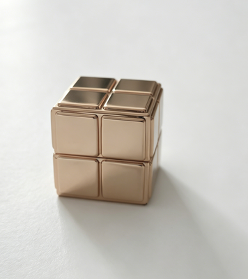 Küp Mozaik Zamak Parfüm Kapağı - Rose Gold Kaplama