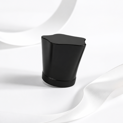 Özel tasarımlı ayna cilalı metallik bitirme 32 * 36mm Sink alaşım lüks kokular için parfüm şişe kapağı