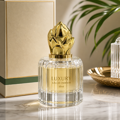 Sıcak Satış Dubai Suudi Lüks Ayna Altın 3D Magnolia Çiçeği Bud Zamac Parfüm Kapak Çiçekli Metal Oud Attar Şişe Kapağı Özel gravürlü Logo