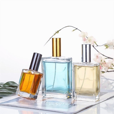 10ml 15ml Düz Kare Parfüm Yağı Sprey Şişesi Lüks Cam Malzeme